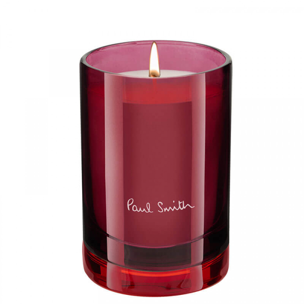 Paul Smith Duftkerze Merrymaker,Glasgefäss, rot-aubergine, offen